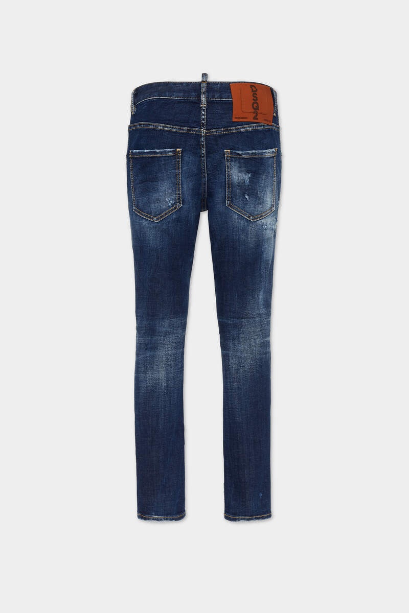 DARK WHITE LINE WASH COOL GIRL JEANS - 2