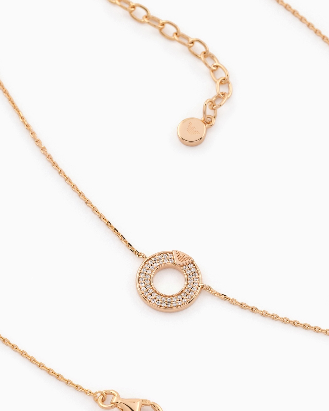ROSE GOLD-TONE STERLING SILVER PENDANT NECKLACE - 3