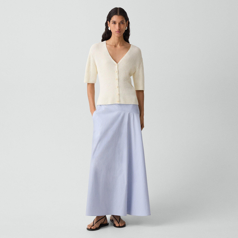 Theory Slim Cardigan in Ribbed Cotton outlook