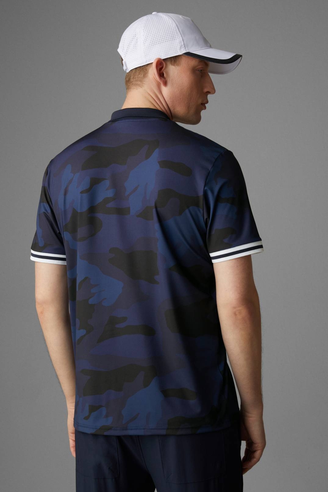 TIZIO FUNCTIONAL POLO SHIRT IN NAVY BLUE/BLACK - 3