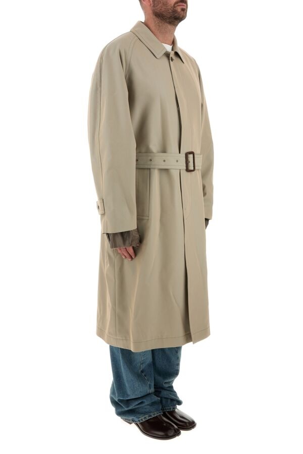 コート Maison Margiela Charcoal Cotton Blend Trench Coat Maison Margiela Charcoal cotton blend trench coat