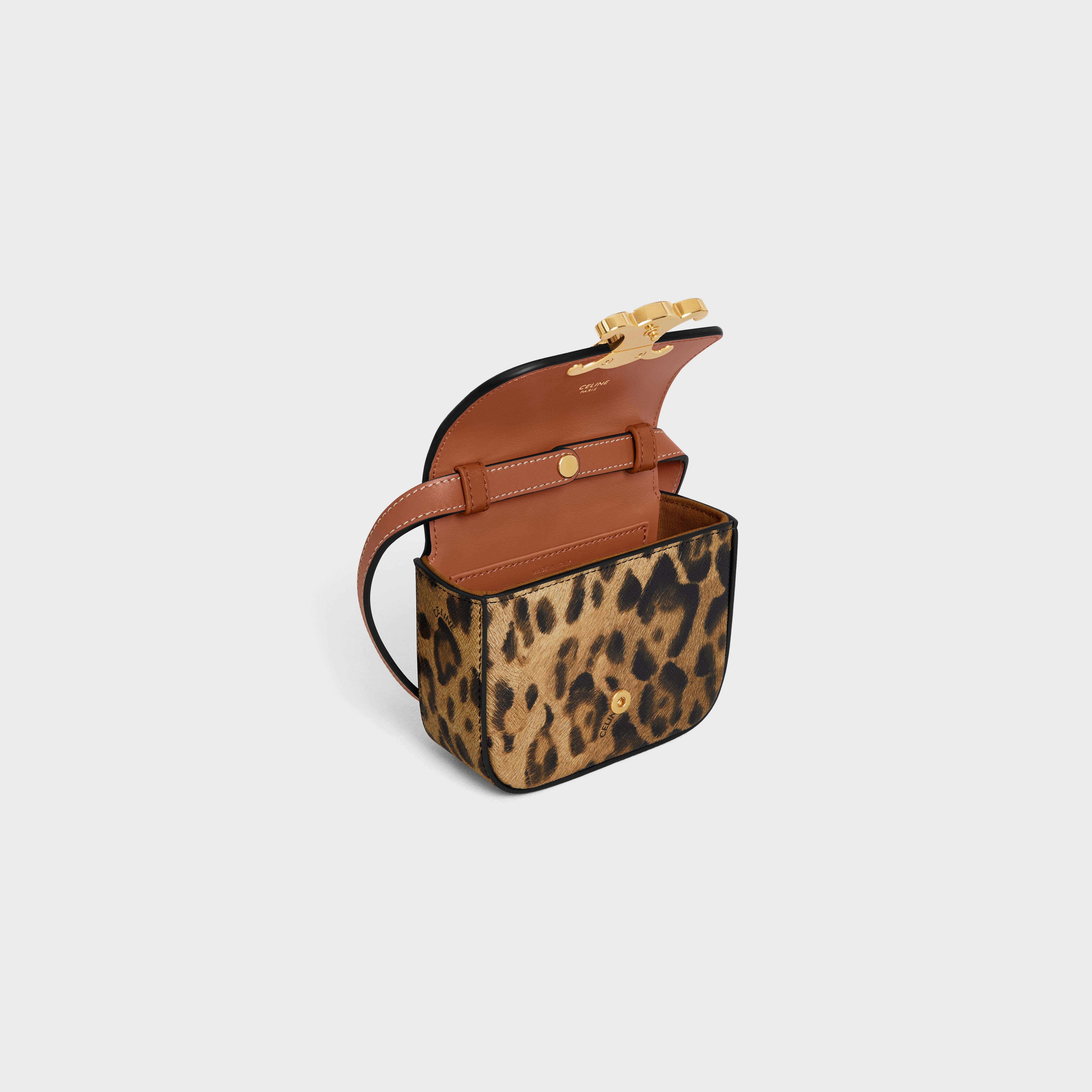 MINI CLAUDE in CELINE CANVAS WITH LEOPARD PRINT - 4