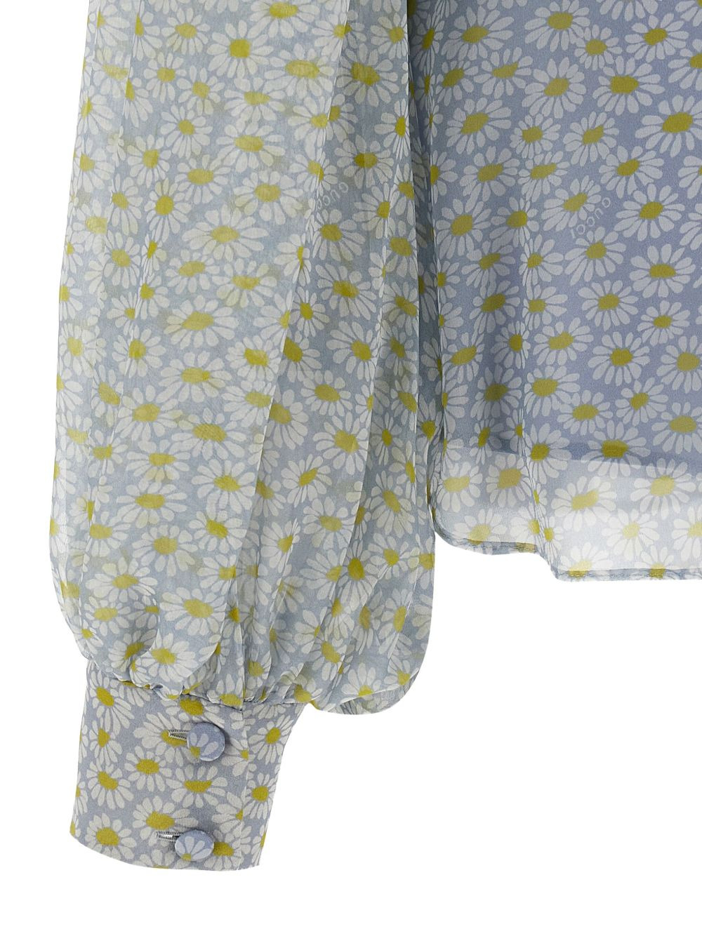 daisy print bow blouse - 3