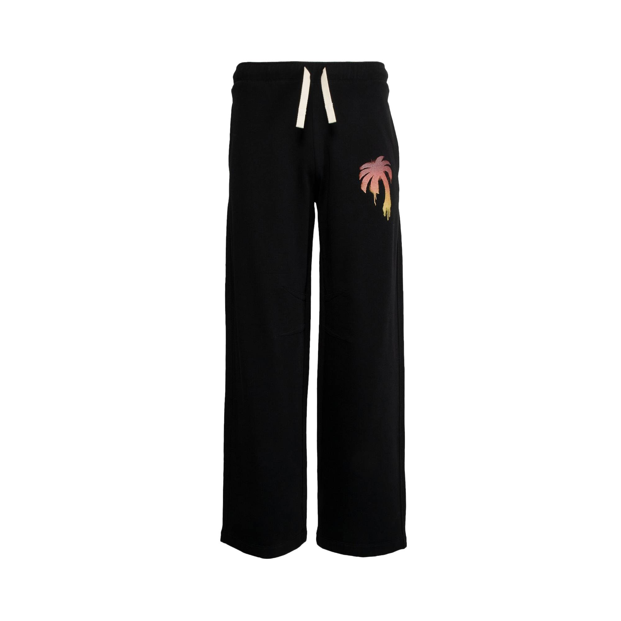 Palm Angels I Love PA Loose Sweatpants 'Black/Red' - 1