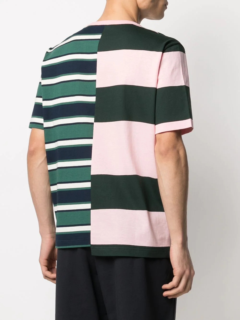 logo-embroidered striped T-shirt - 4