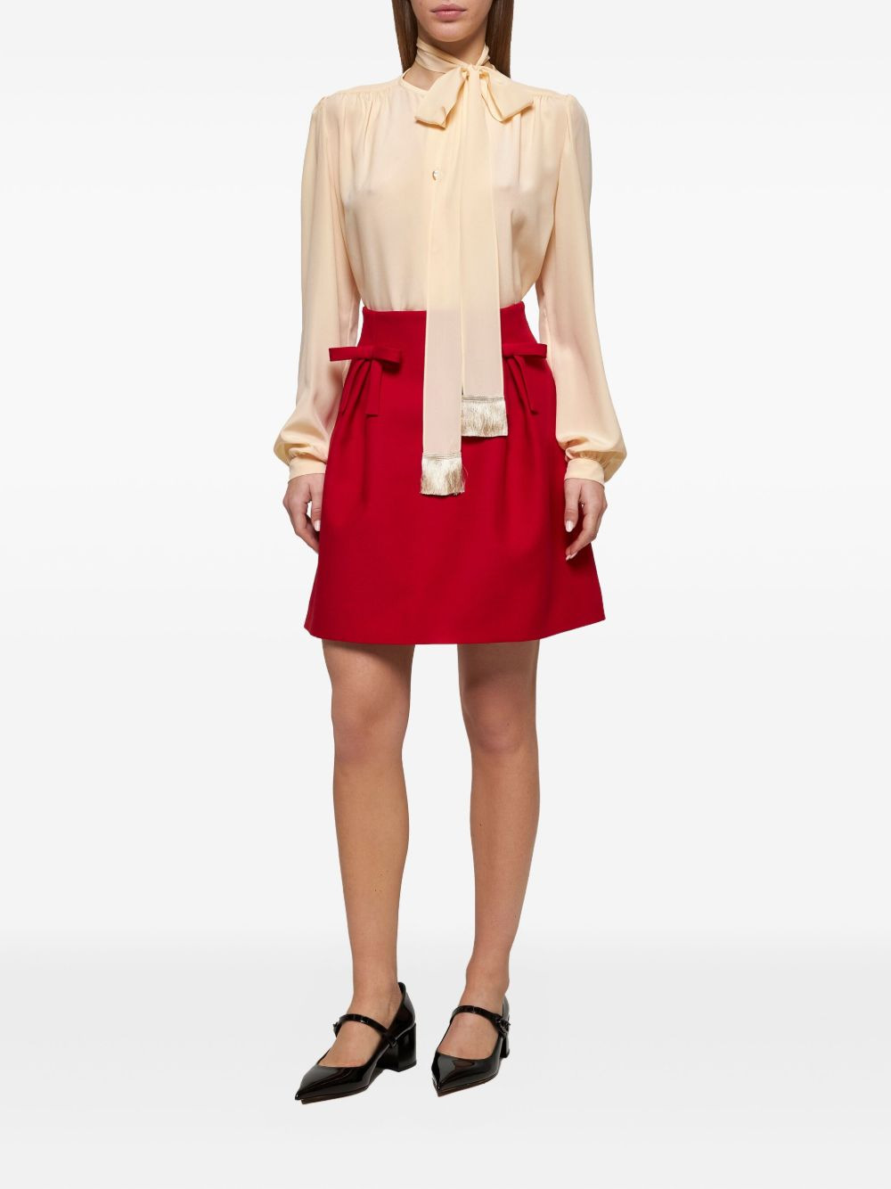 bow detailing a-line skirt - 2