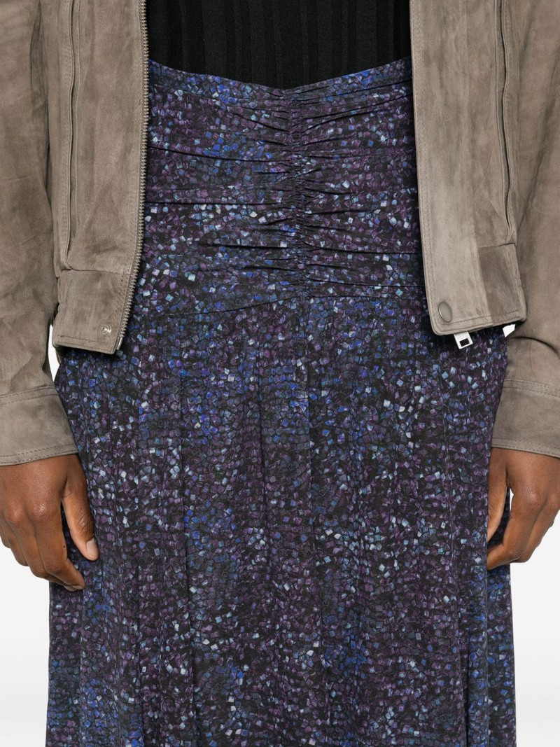 Syana gathered-print skirt 5