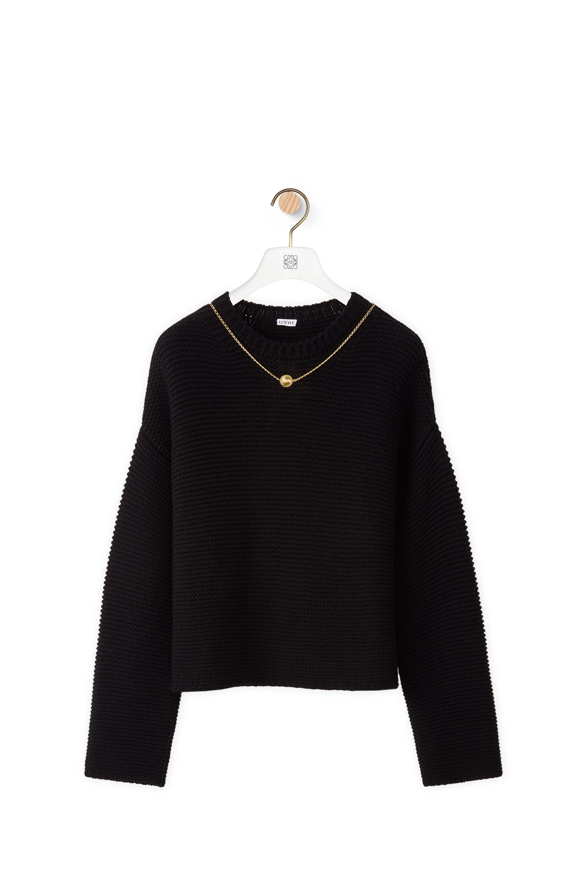 Chain sweater in wool and cashmere - 1