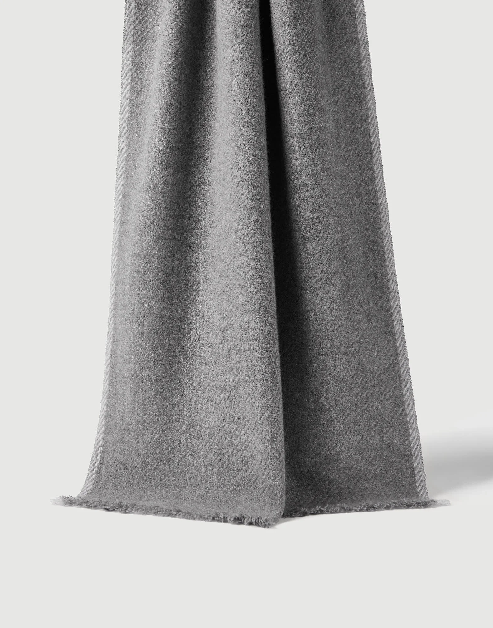 Cashmere diagonal scarf - 1