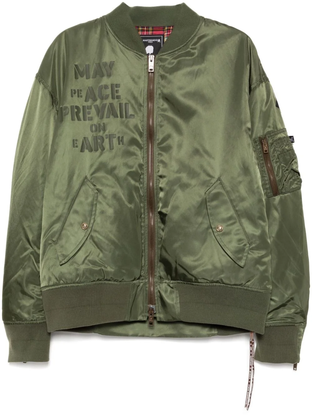 logo-printed bomber jacket - 1
