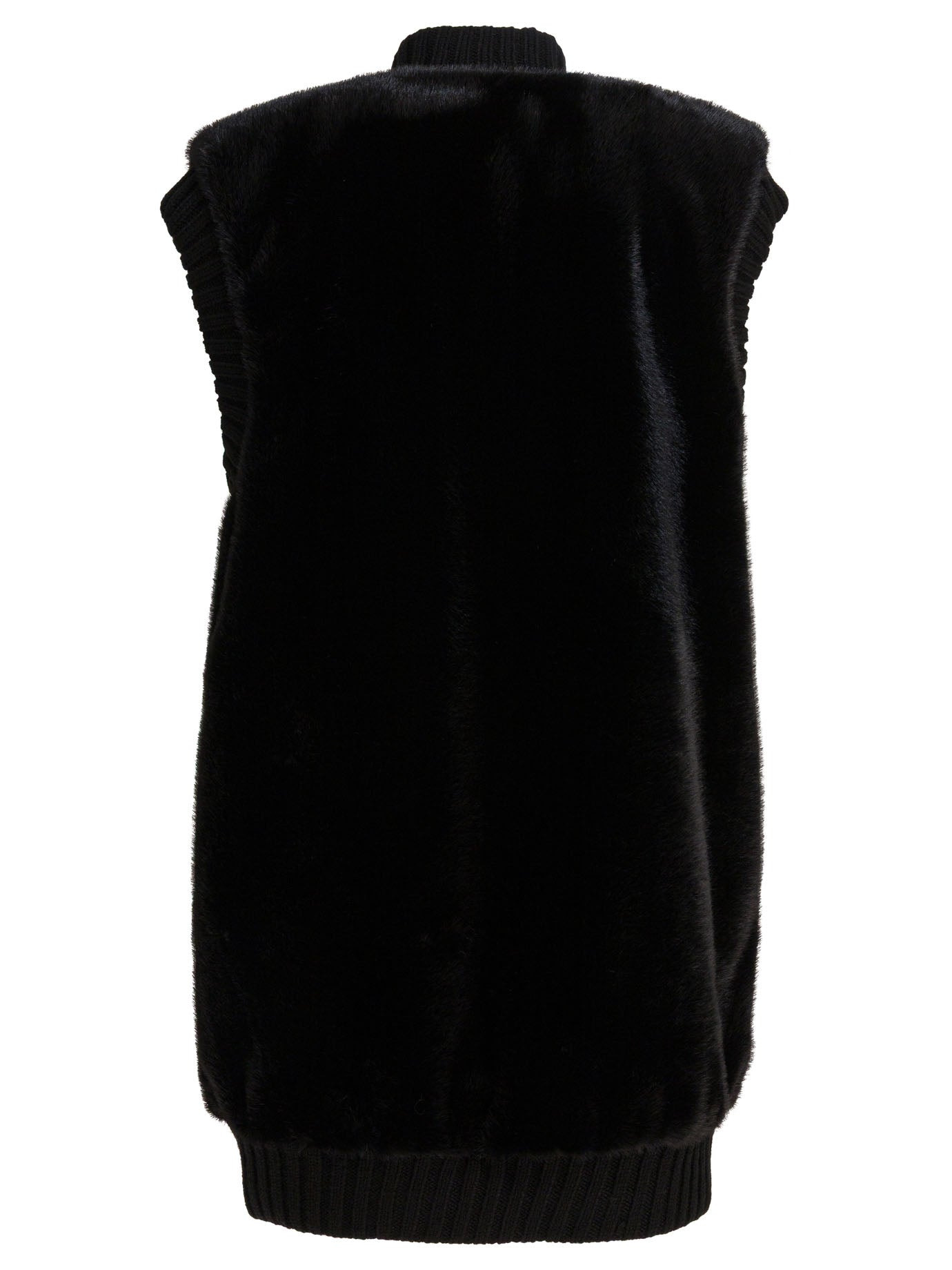 Pinko Sleeveless Faux Fur Jacket - 2