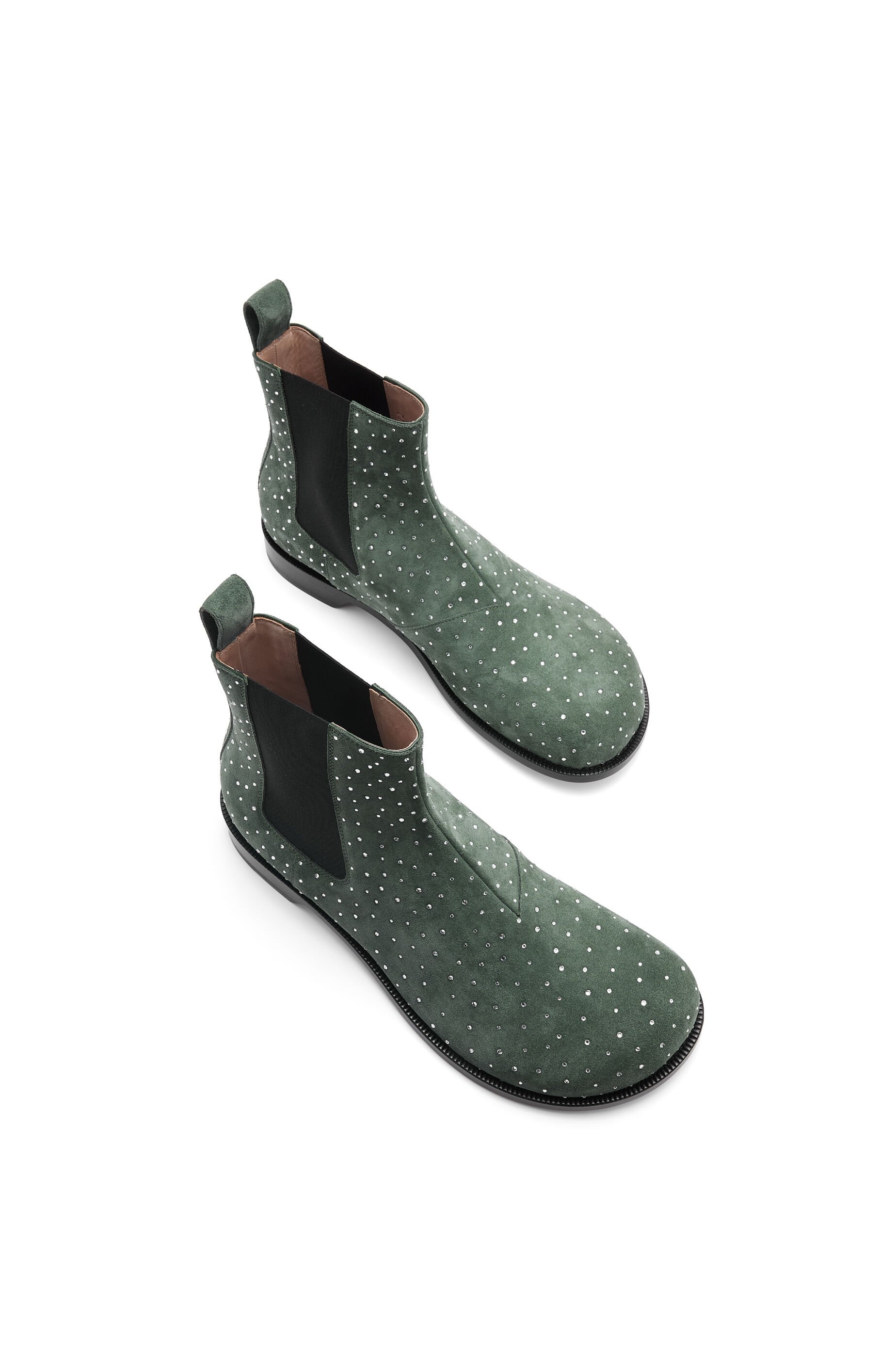 Campo Chelsea boot in suede calfskin and allover rhinestones - 3