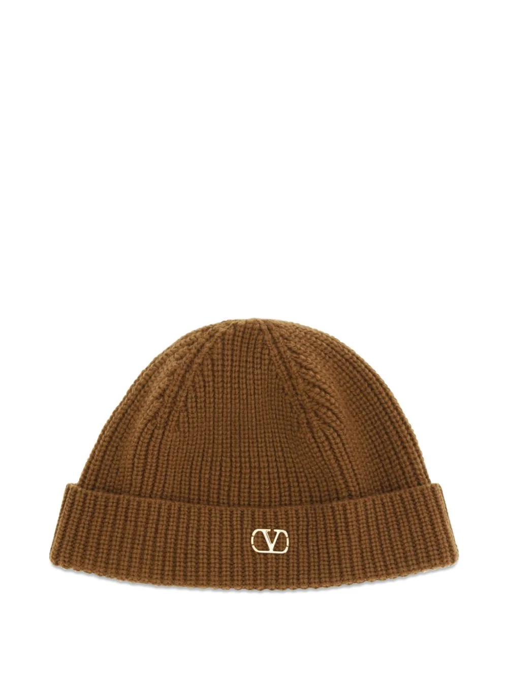 VLogo ribbed-knit beanie hat - 1