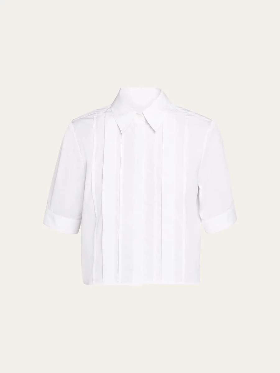 Short Lived Shirt with Pleated Placket - 1