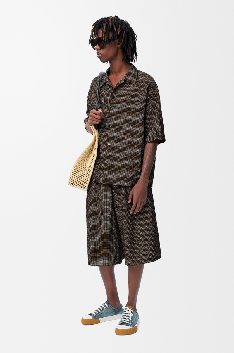 Loewe Drawstring shorts in cotton and linen blend outlook