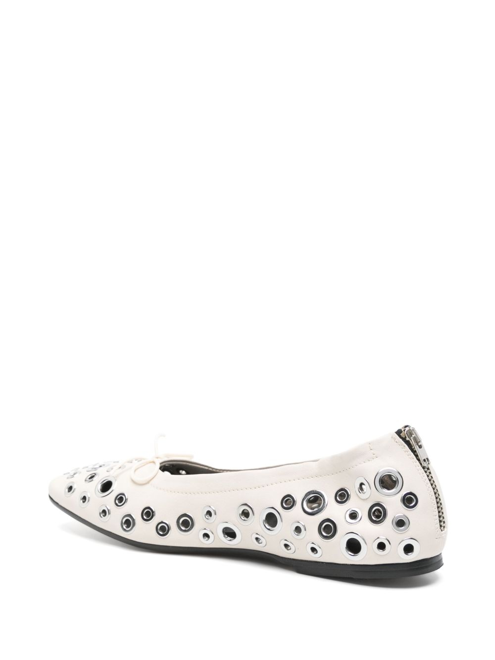 eyelet-detail ballet flats - 3