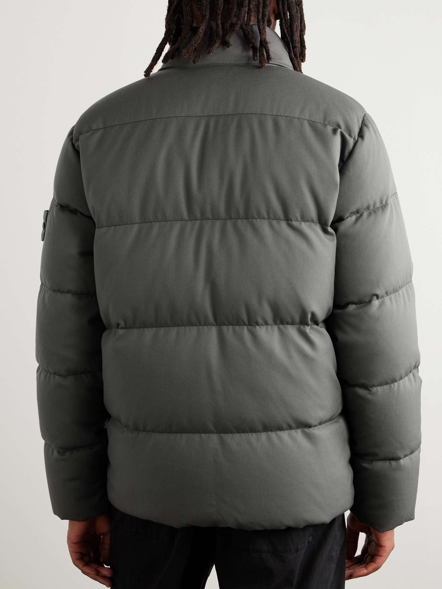 Ghost Logo-Appliquéd Quilted Wool-Twill Down Jacket - 4