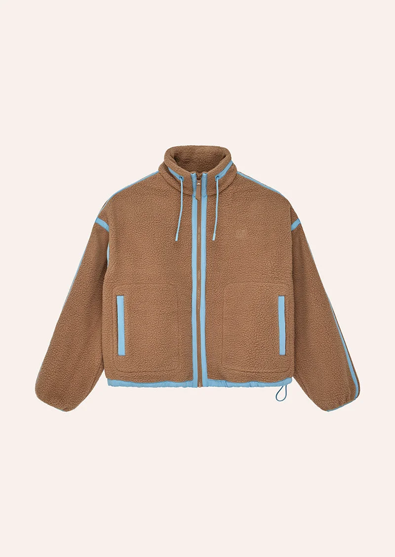 LENNON SHERPA JACKET IN CARAMEL - 1