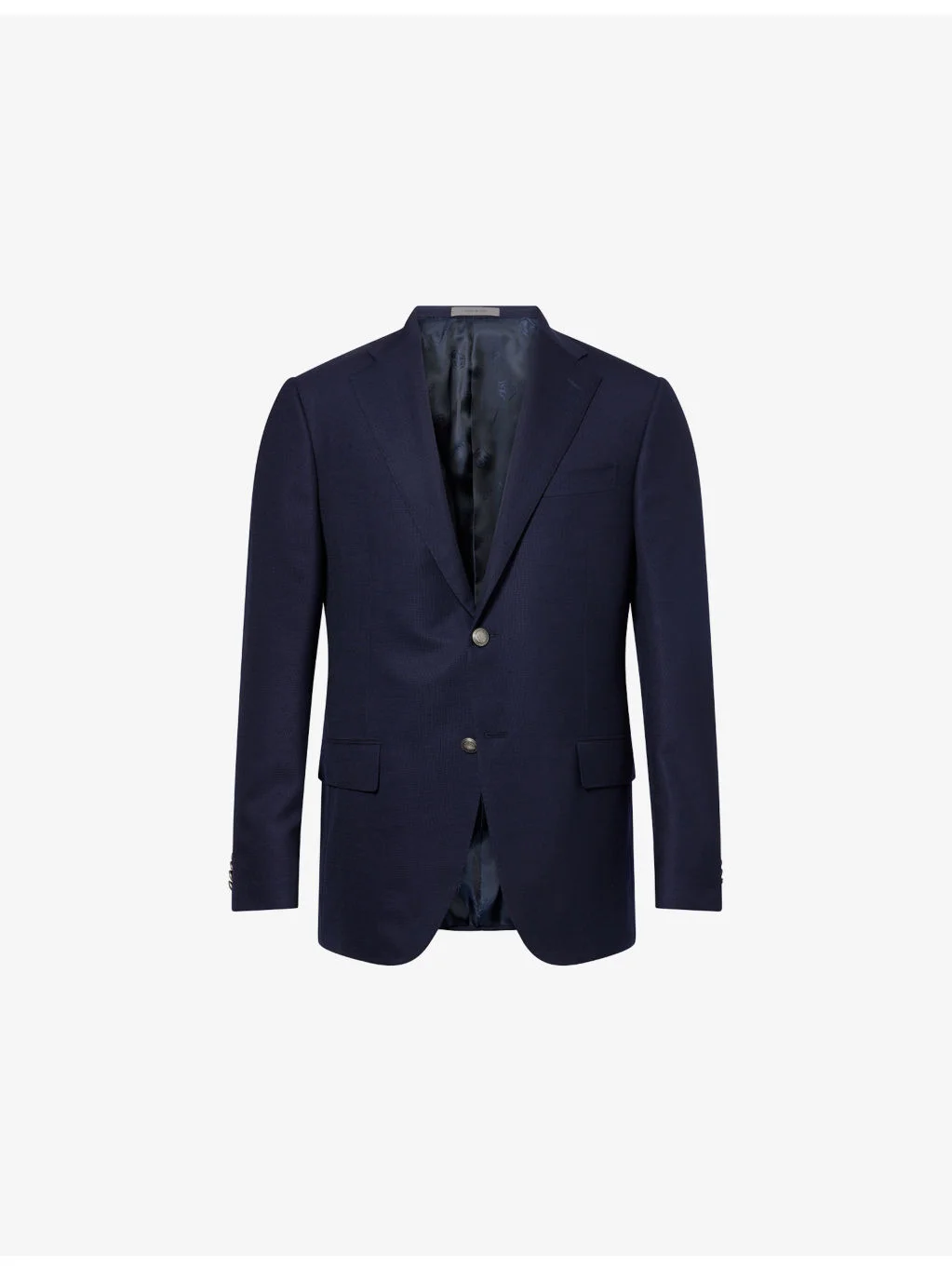 Single-Breasted Notch-Lapel Wool Jacket - 1
