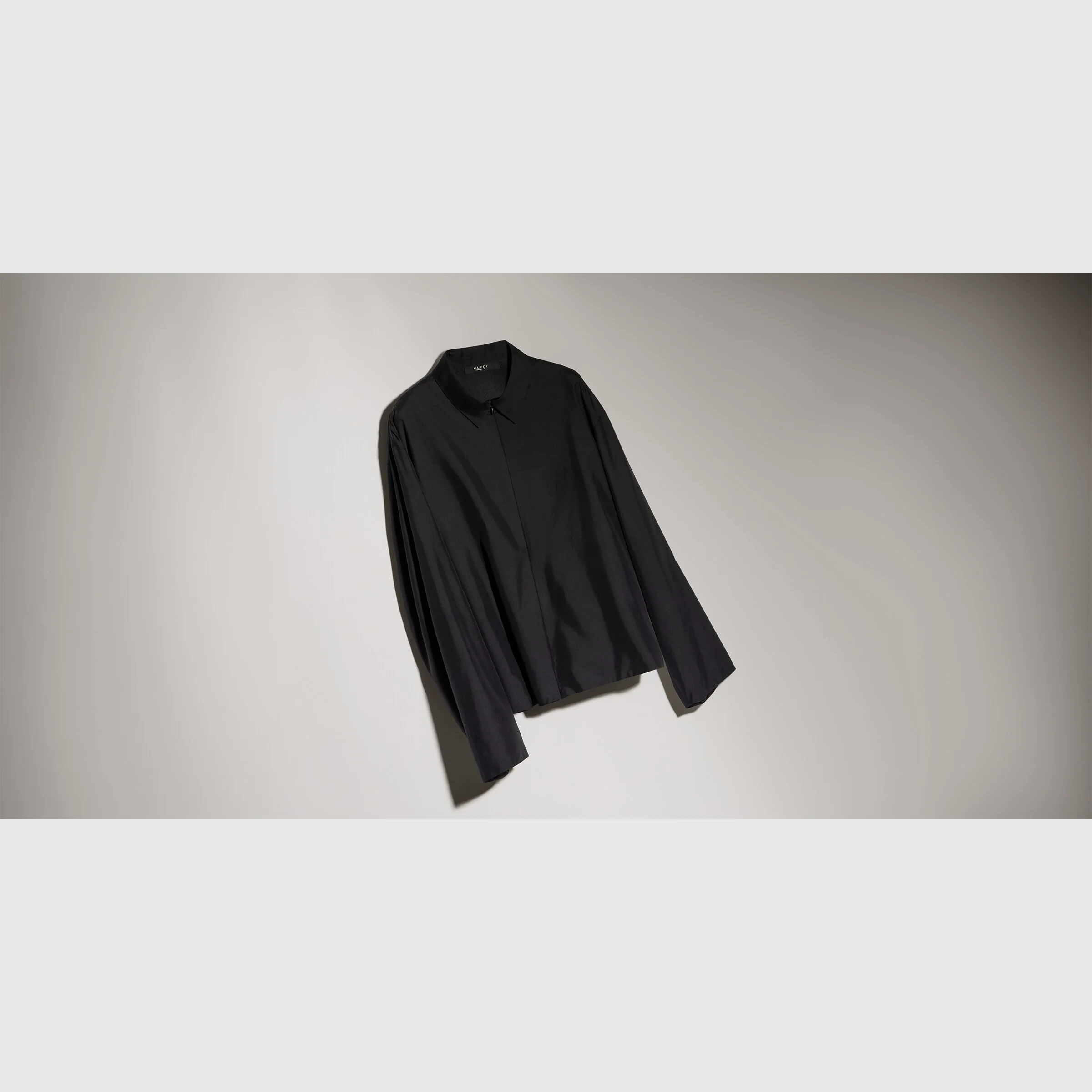 Technical poplin zipped shirt - 1