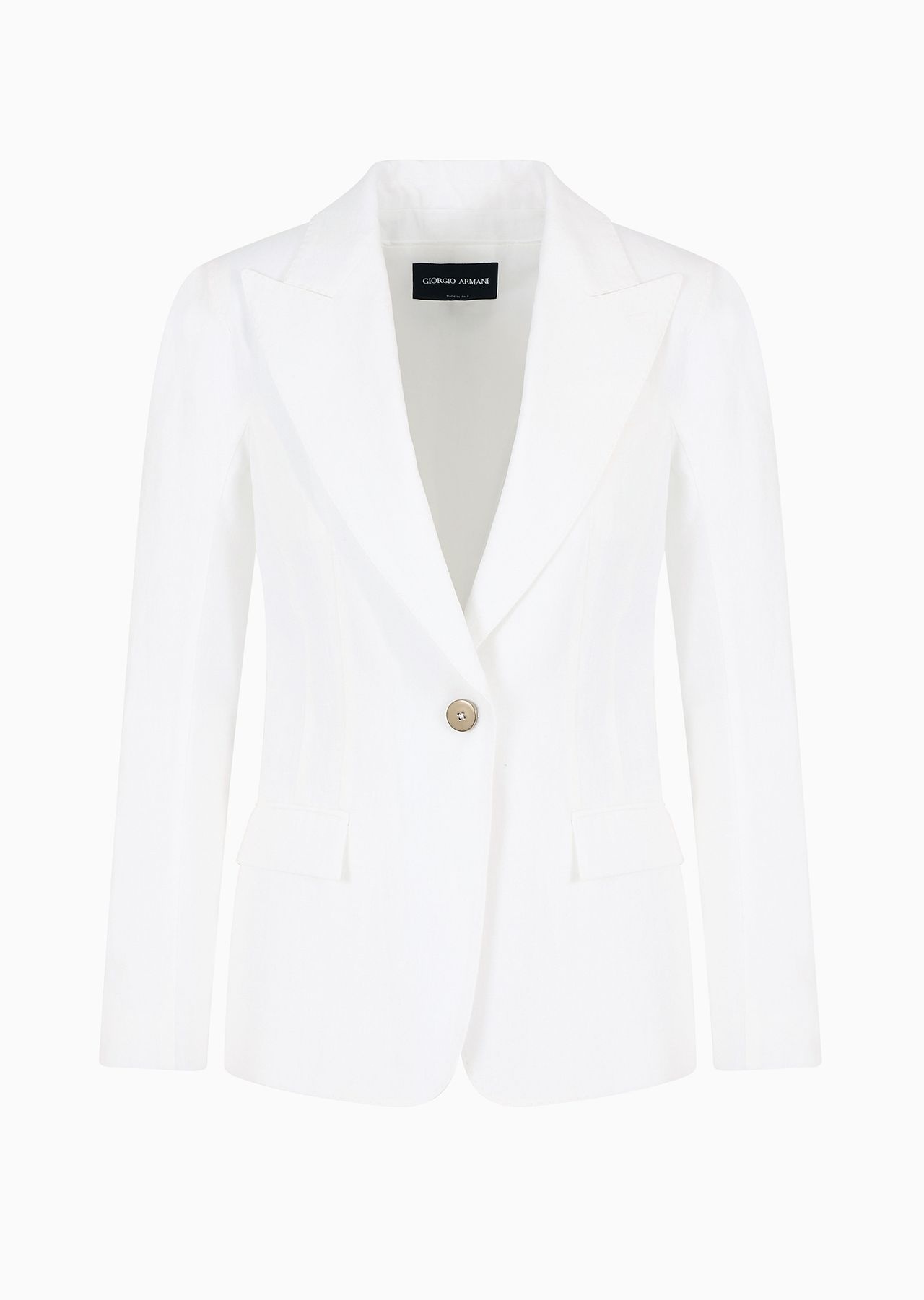 Single-breasted linen jacket - 1