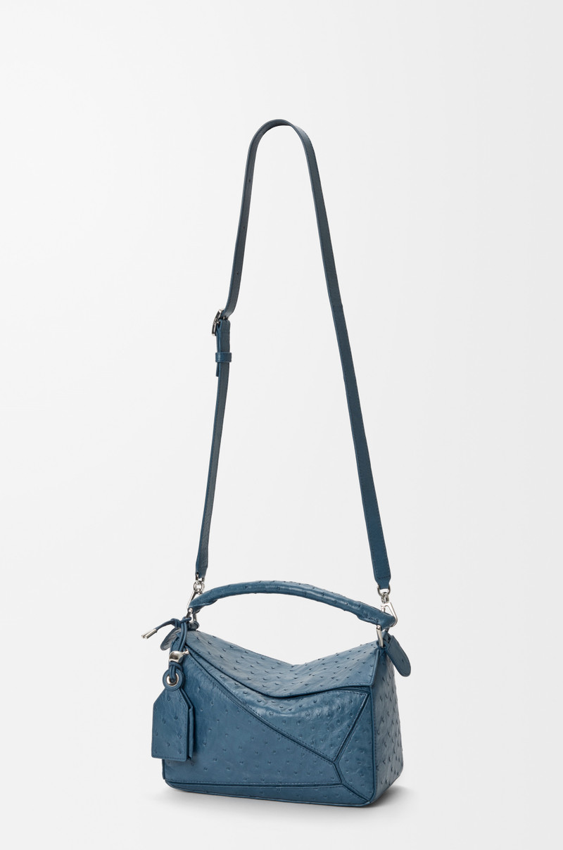 Small Featherlight Puzzle bag in ostrich 7