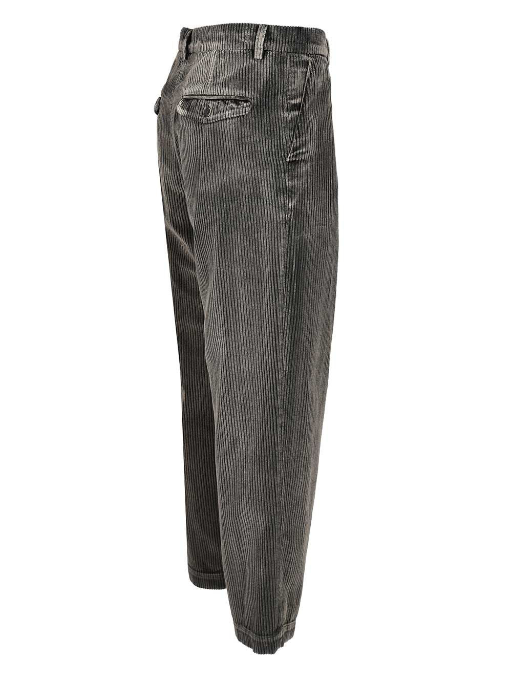 Pantalone Canasta Olsar 100 Cotone Trousers Black - 3