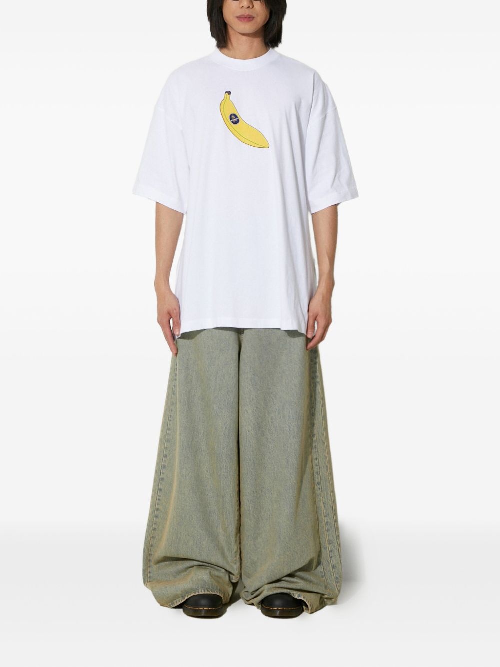 faded wide-leg jeans - 2