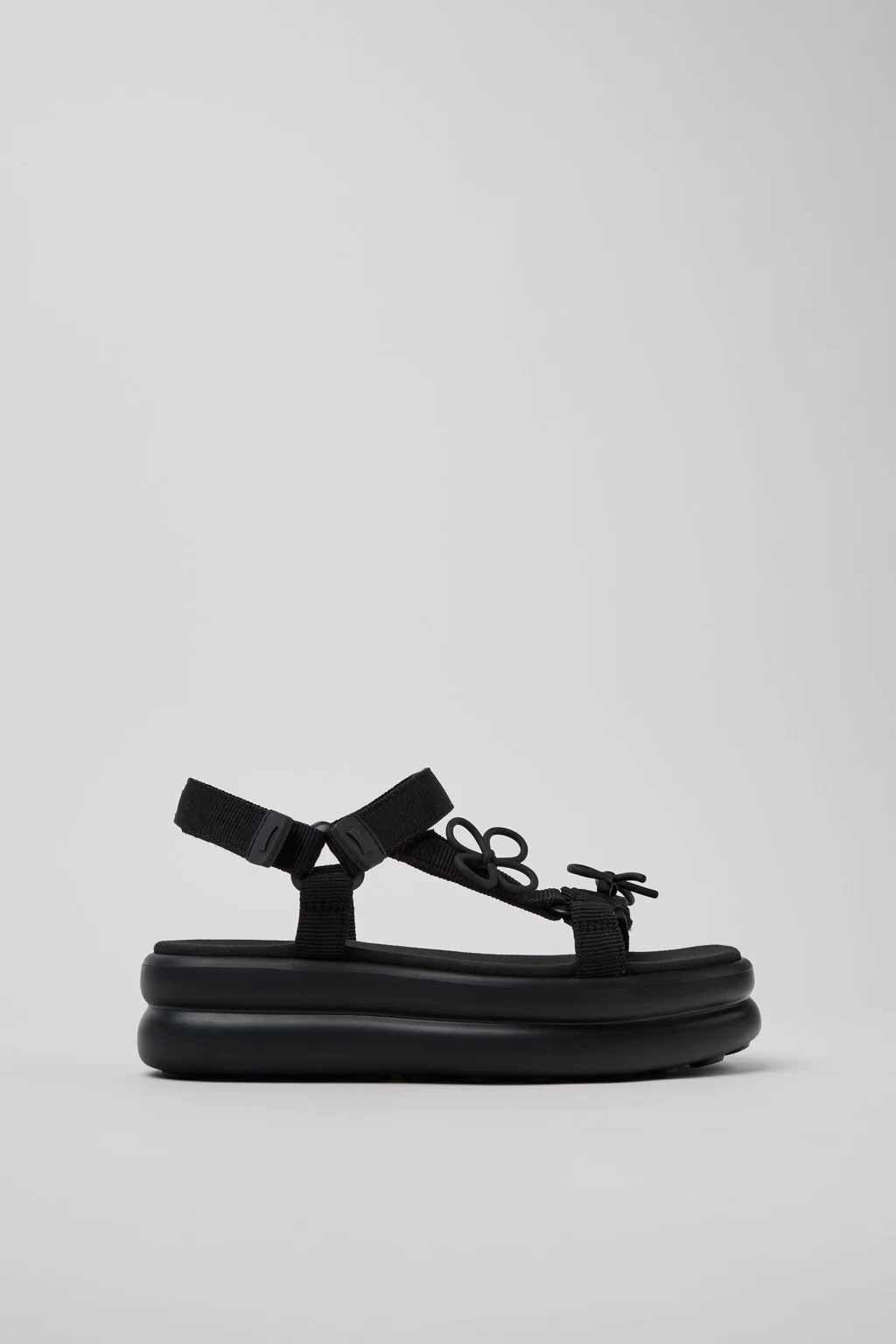 Twins Black Recycled PET Sandals for Women. - 1