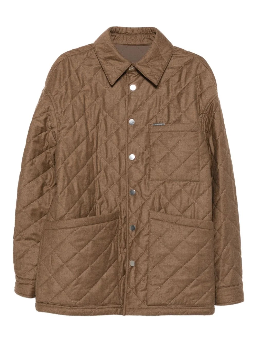 quilted diamond-pattern jacket - 1