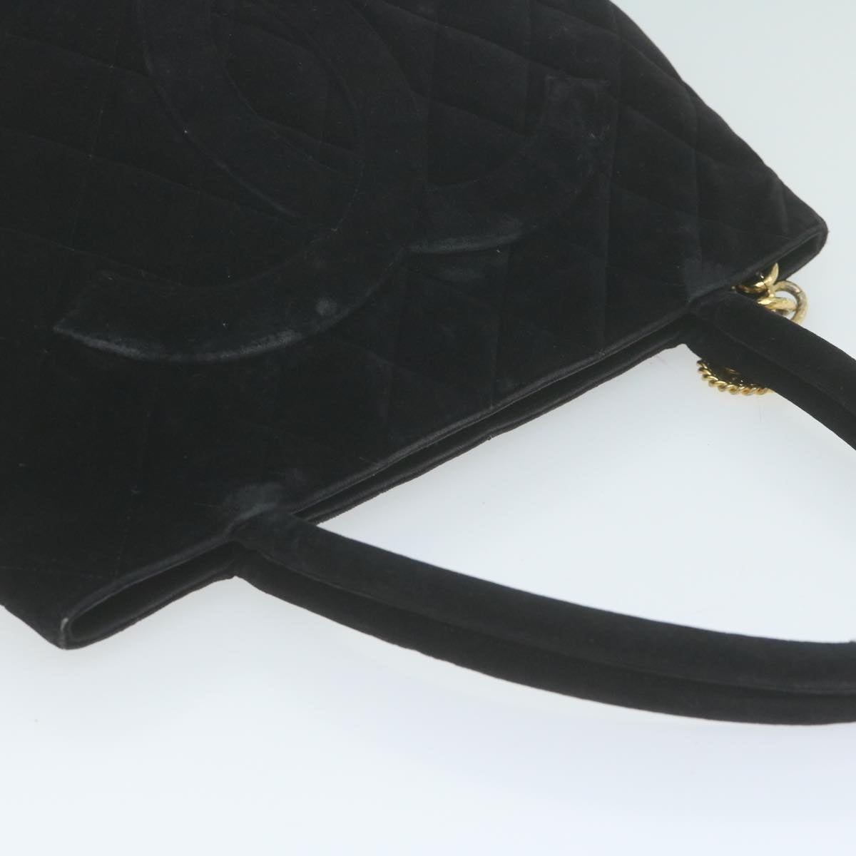 CHANEL Materasse Tote Bag Velor Standard Black CC - 6
