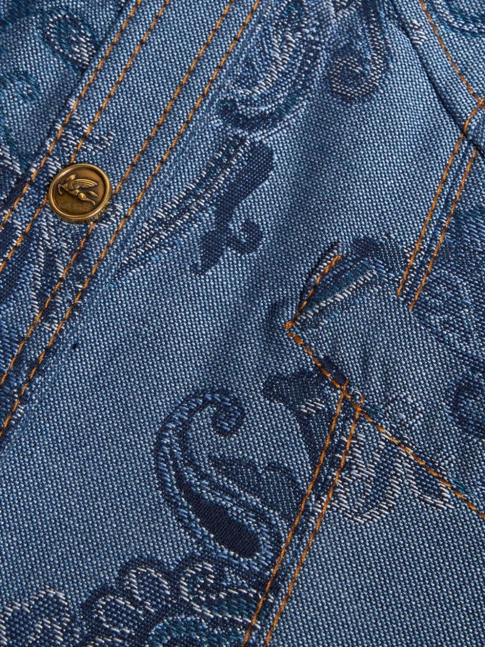 denim jacquard mini dress - 5