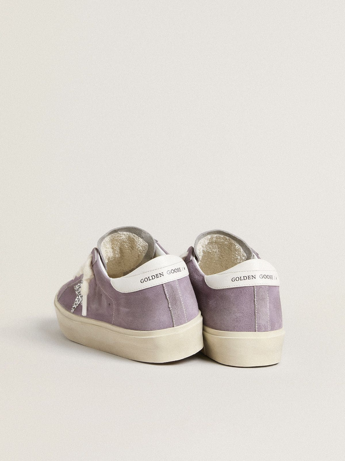 Women's Hi Star in purple suede with silver glitter star - 4