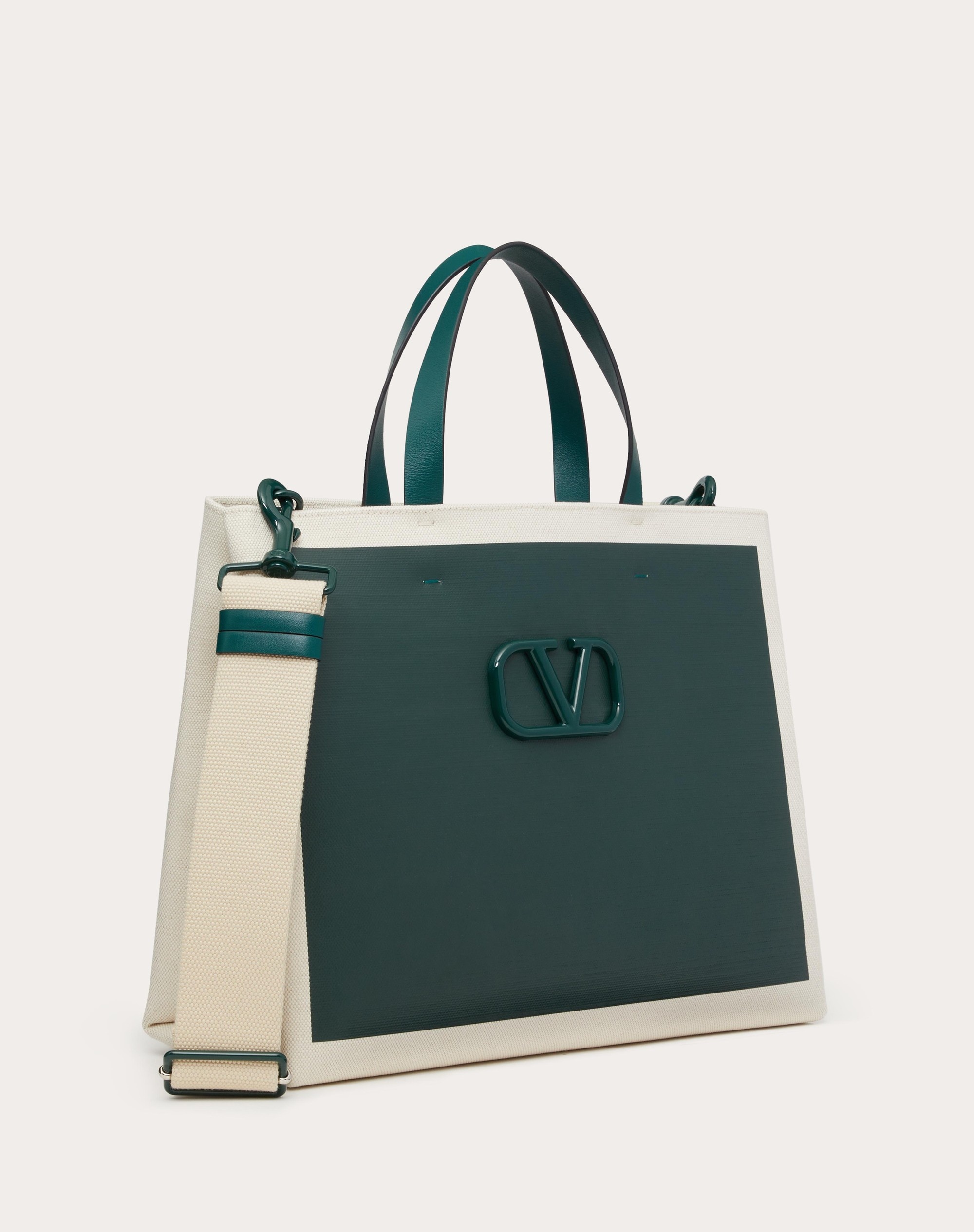 VLOGO SIGNATURE CANVAS SHOPPING BAG - 3