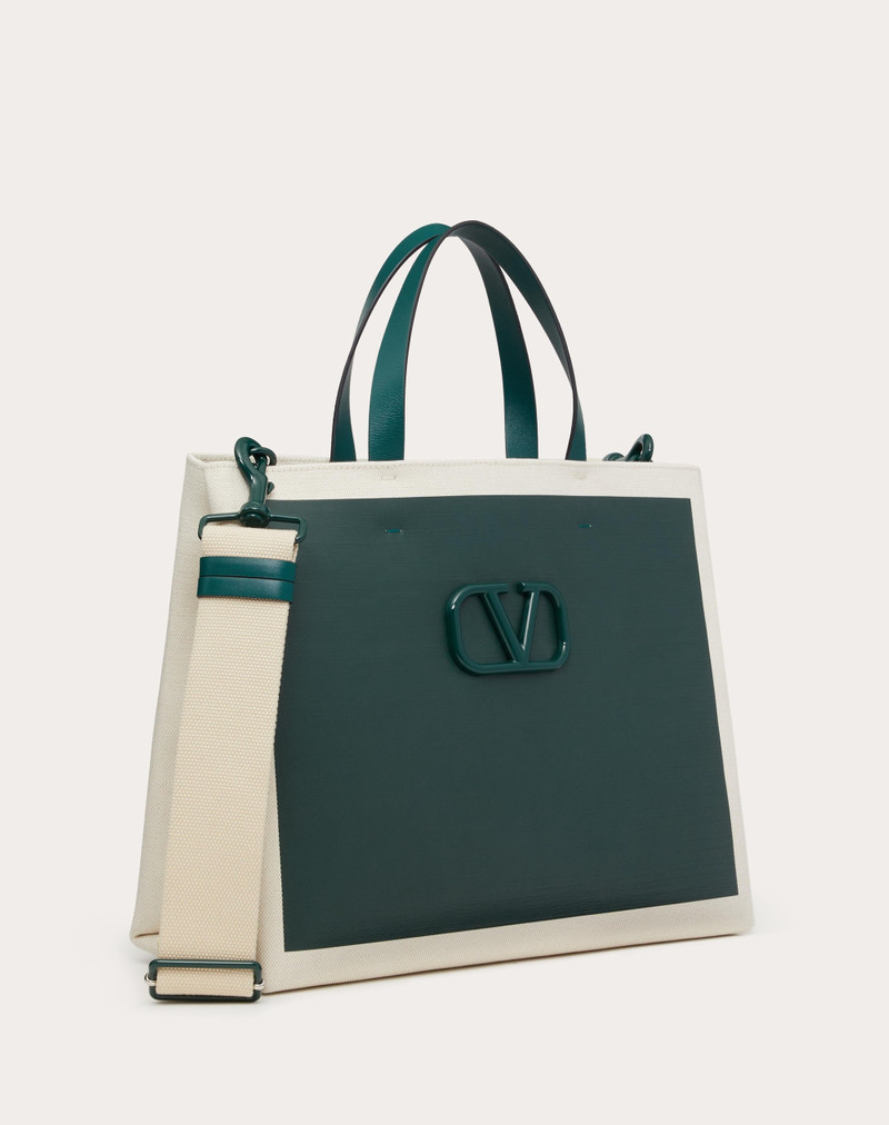 VLOGO SIGNATURE CANVAS SHOPPING BAG 3