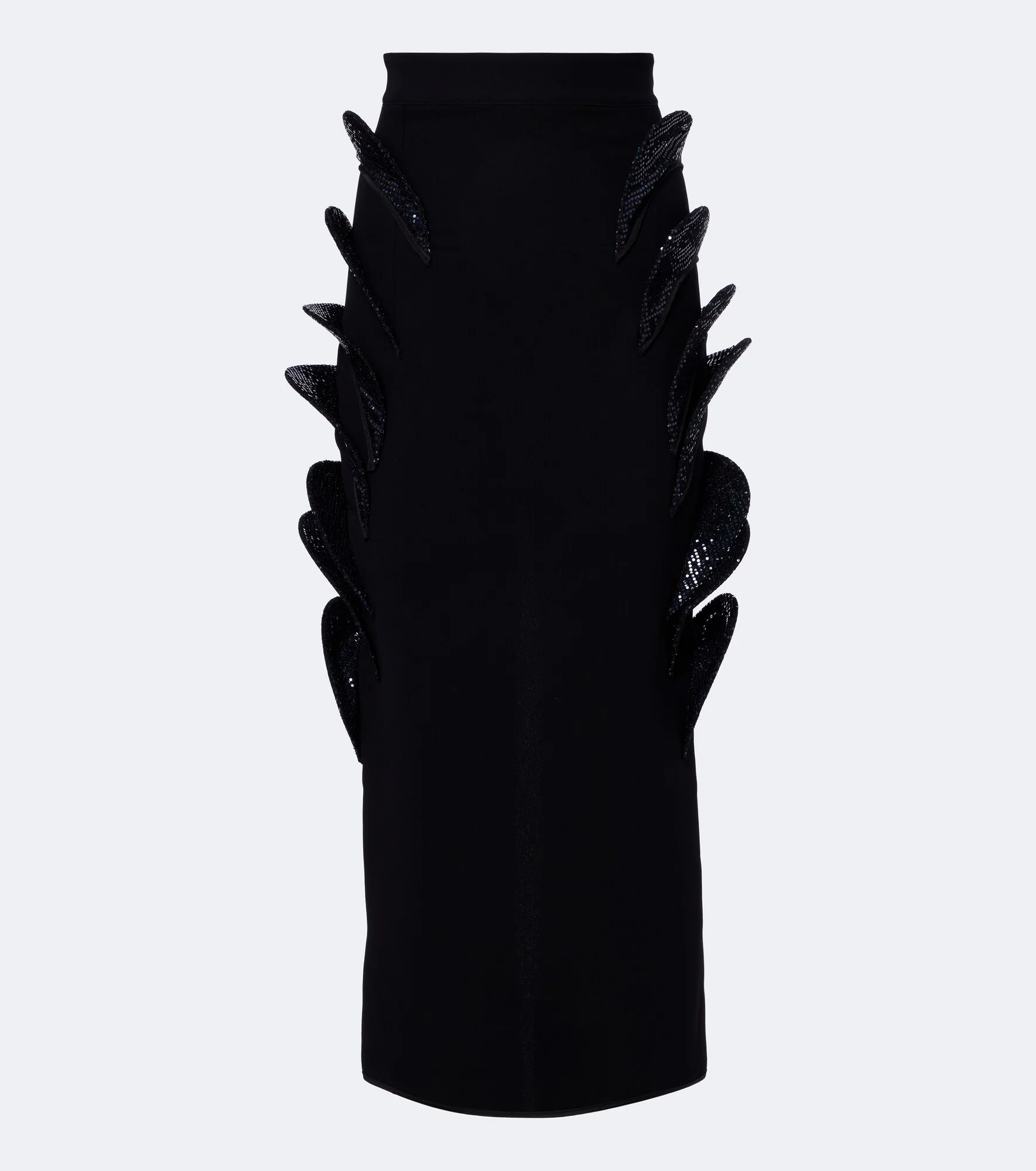 Arching sequined embellished pencil skirt - 1