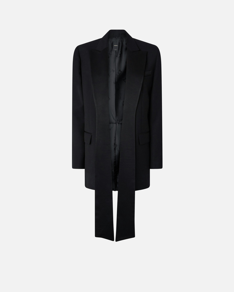 OVERSIZED WOOL BLAZER WITH SATIN COLLAR 1