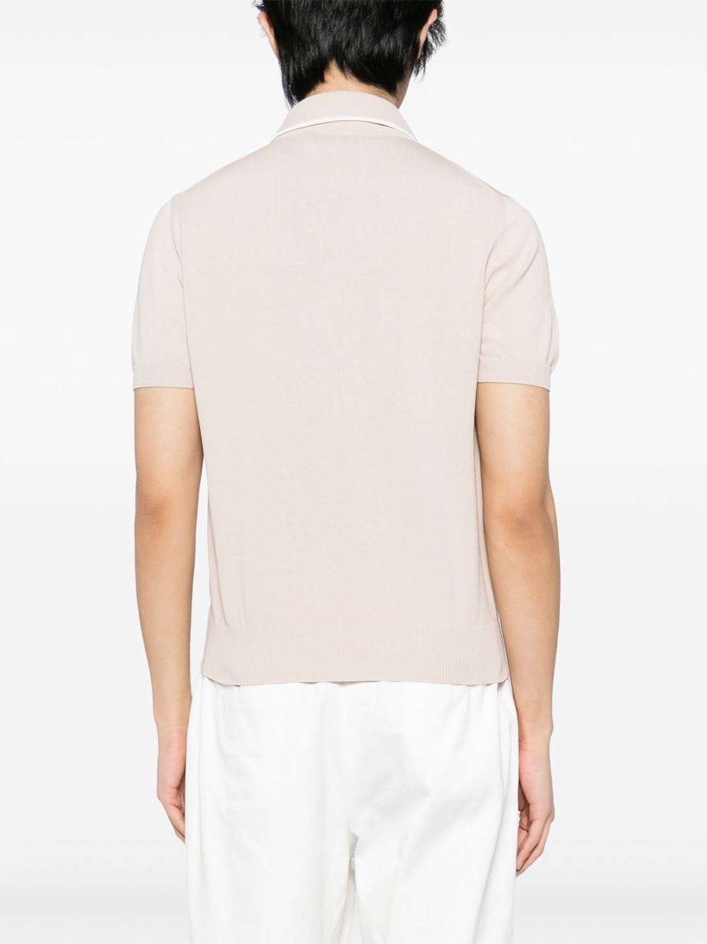 cotton zipped polo shirt - 3