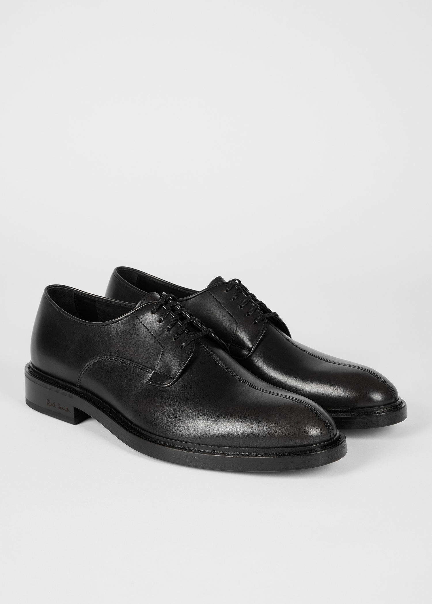 Black Leather 'Soloman' Shoes - 3