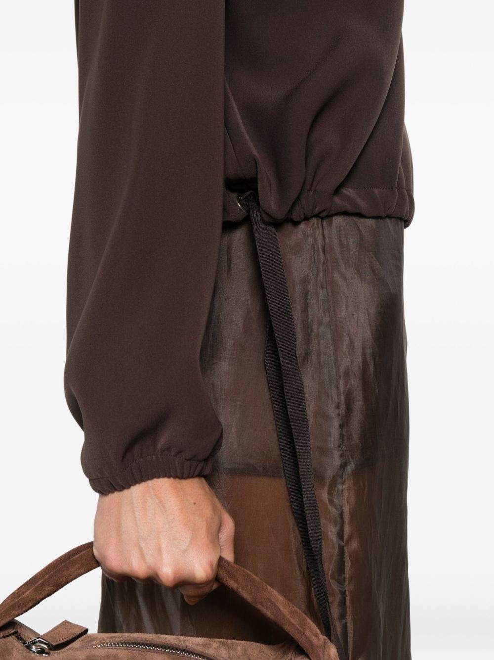 drawstring-hem sweatshirt - 5