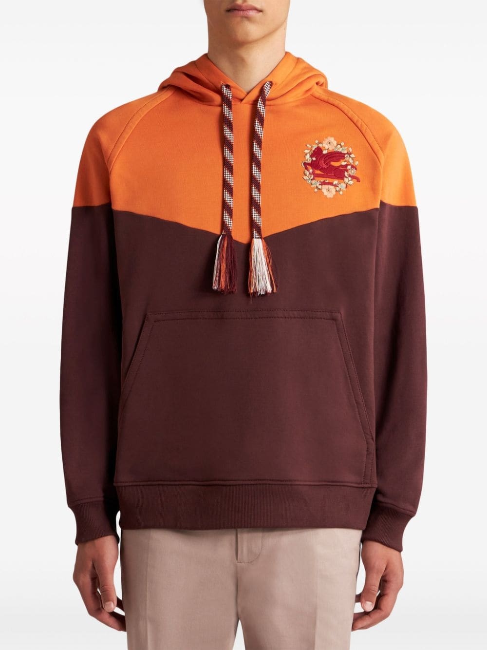 Pegaso-embroidered cotton hoodie - 2