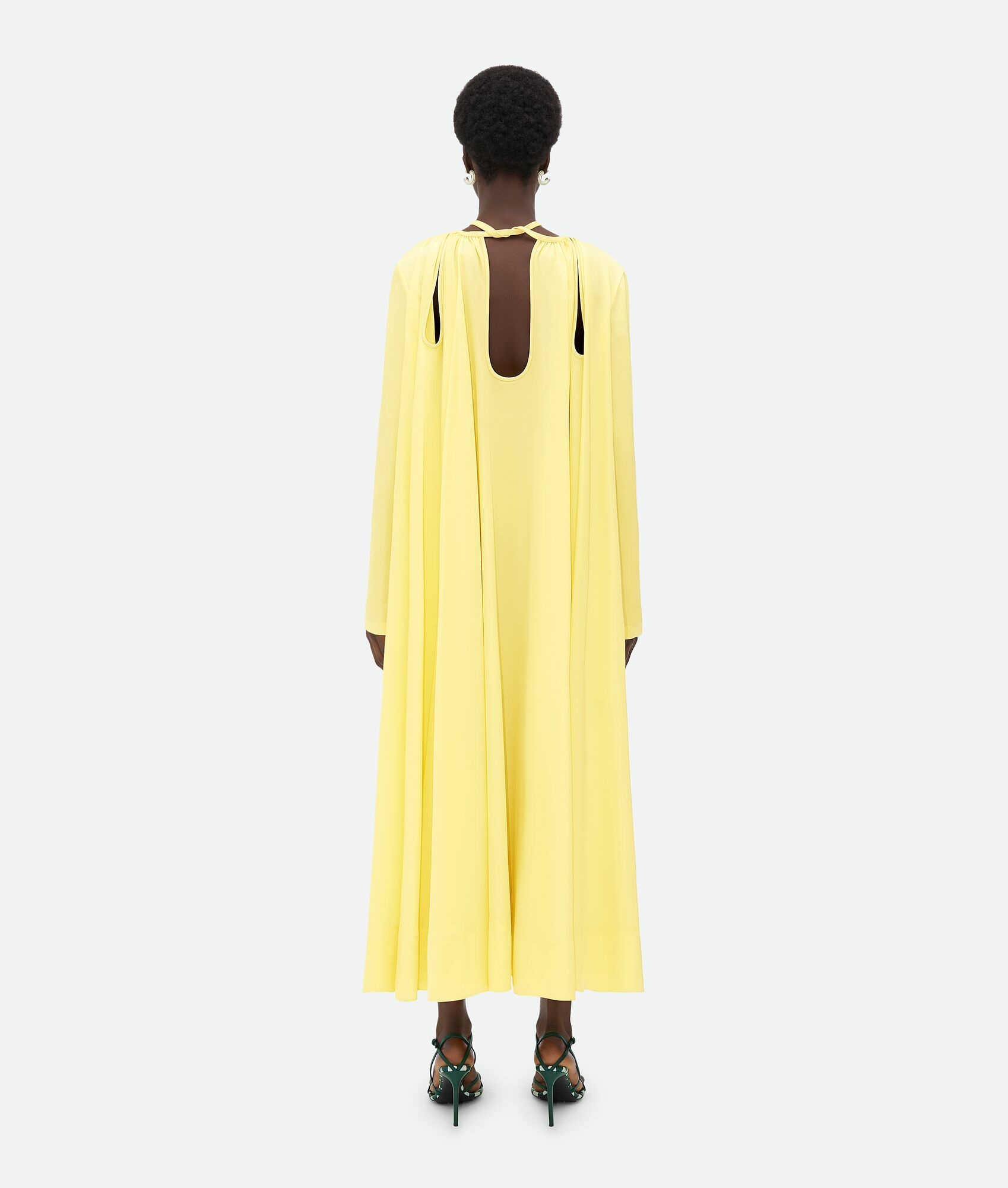 Fluid Viscose Twill Long Dress - 3