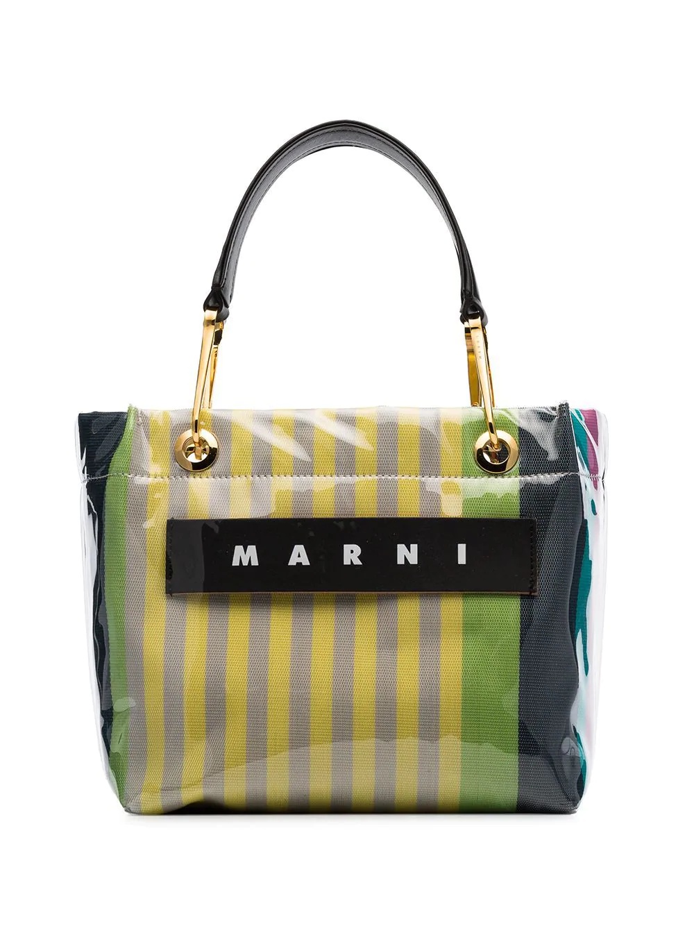 striped Glossy Grip tote bag - 1