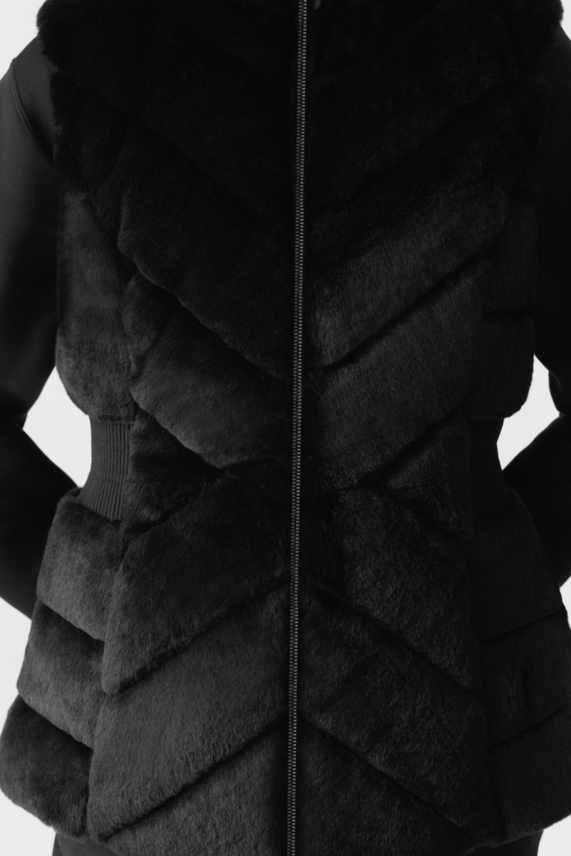 TWIGGY Down Faux-Fur Quilted Vest 5