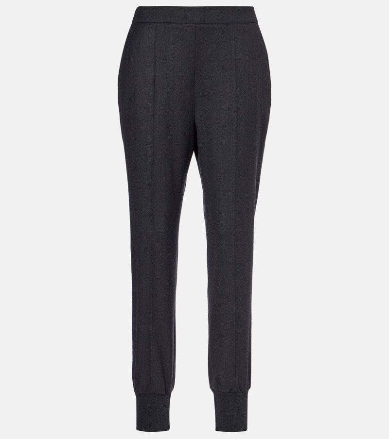 Mid-rise wool tapered sweatpants 1