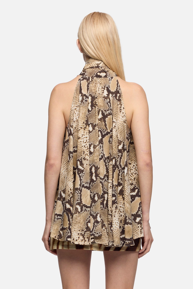 SLEEVELESS BLOUSE in Viscose Ecru 5
