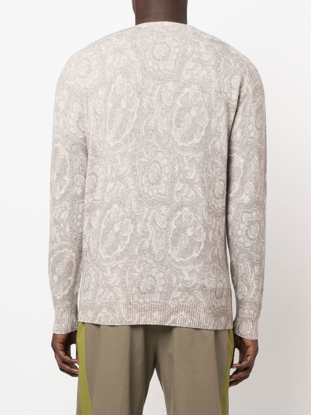 paisley-print knitted jumper - 4