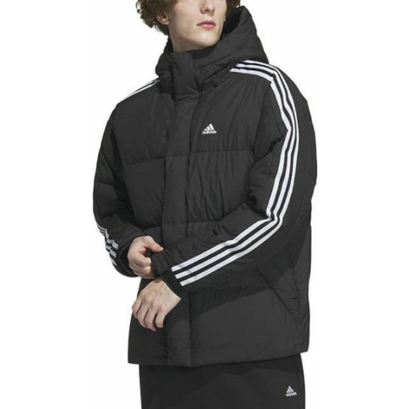 adidas adidas Three Stripes Puffer Down Jackets 'Black' IT8732 outlook