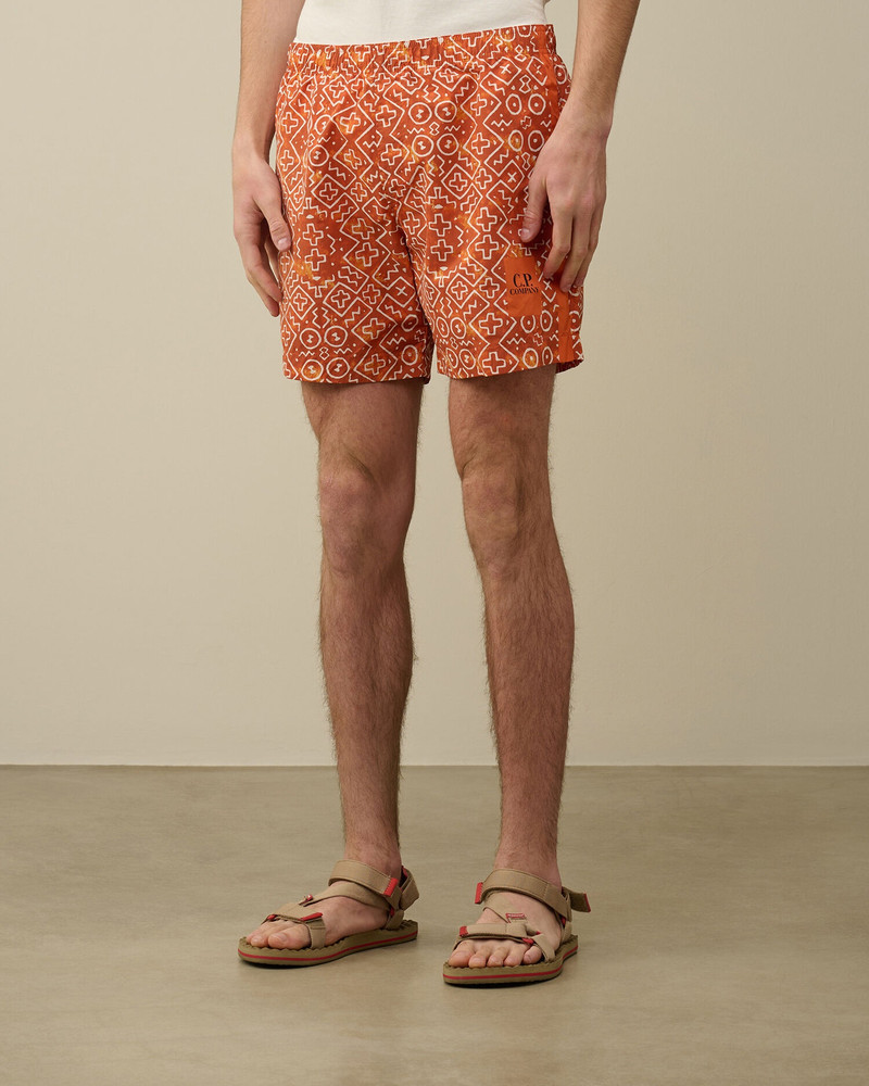 C.P. Company Flatt Nylon Bogolan Swim Shorts outlook