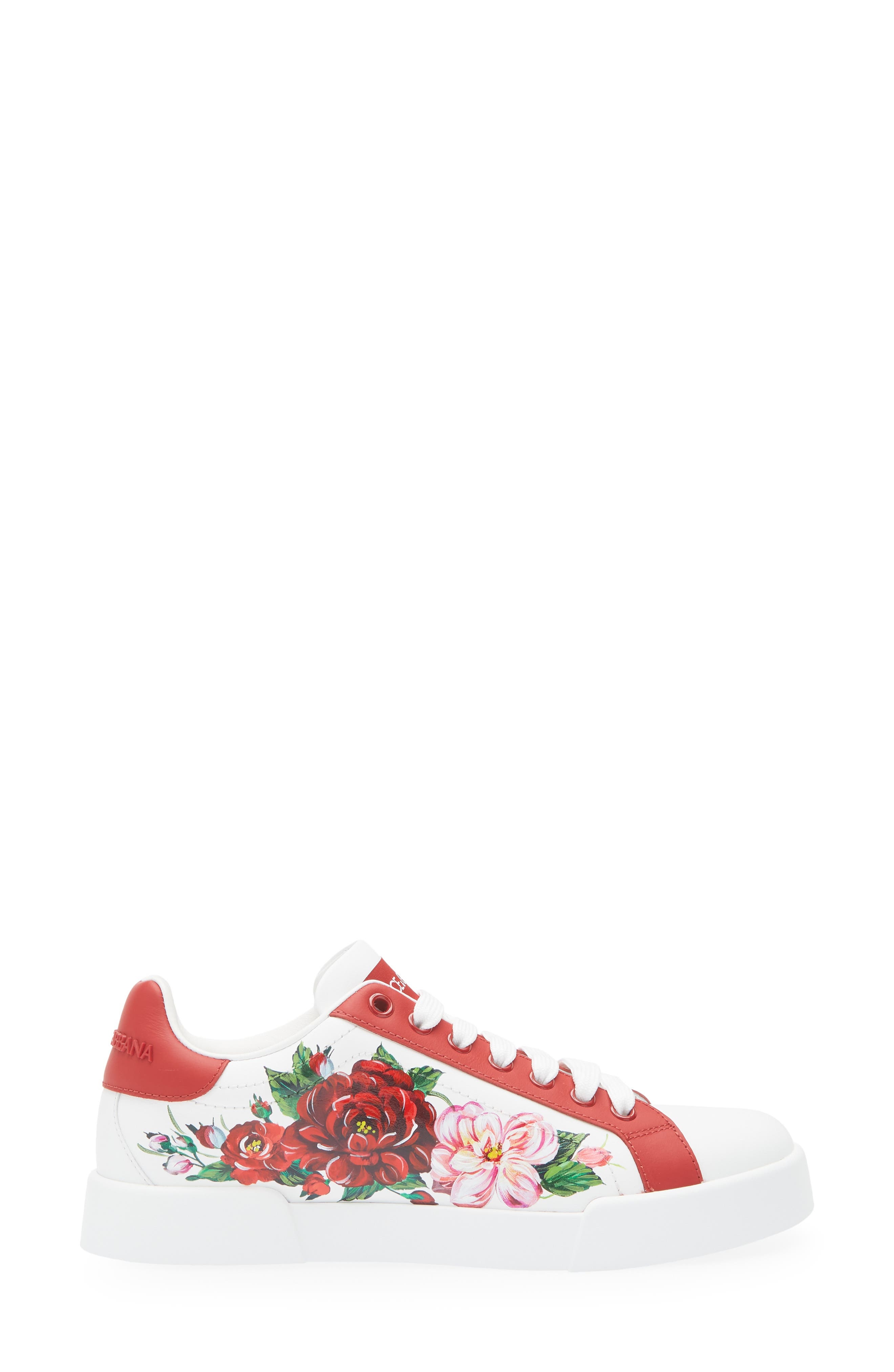 Dolce&Gabbana Portofino Lace-Up Sneaker in Ha5Pd Fondo Bianco at Nordstrom - 3